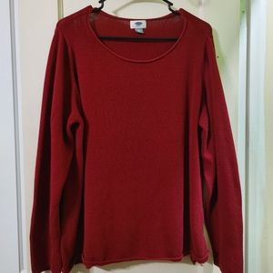 Old Navy Red Long Sleeve Sweater